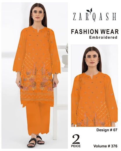 ZARQASH FASHION WEAR EMB 2PC