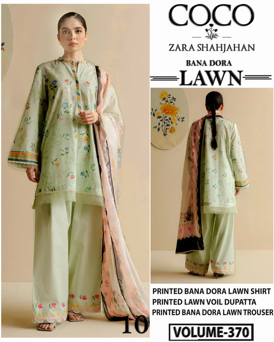 COCO ZARA SHAHJAHAN LAWN 3Pc