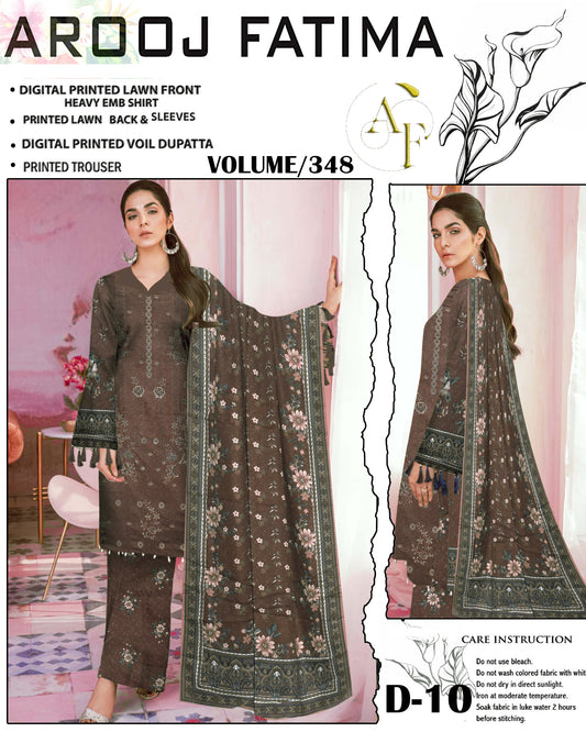 AROOJ FATIMA Original 3Pc Suit