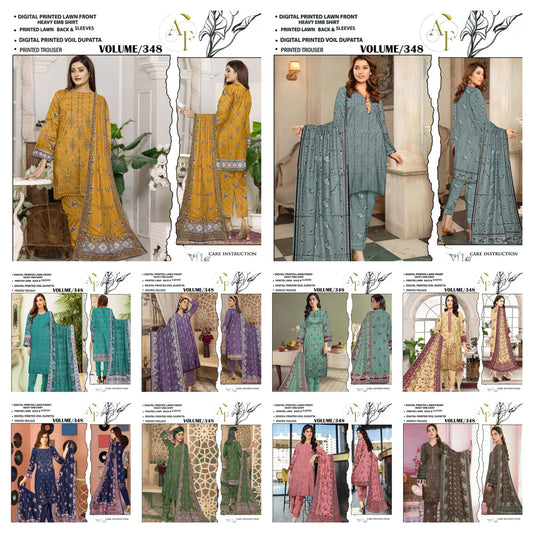 Original Arooj Fatima Lawn Vol # 348