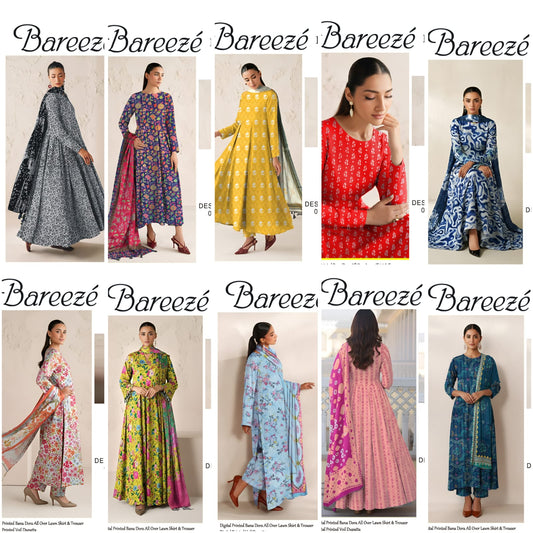 Bareeze Classy Bana Dora Lawn 3PC | Frock Style