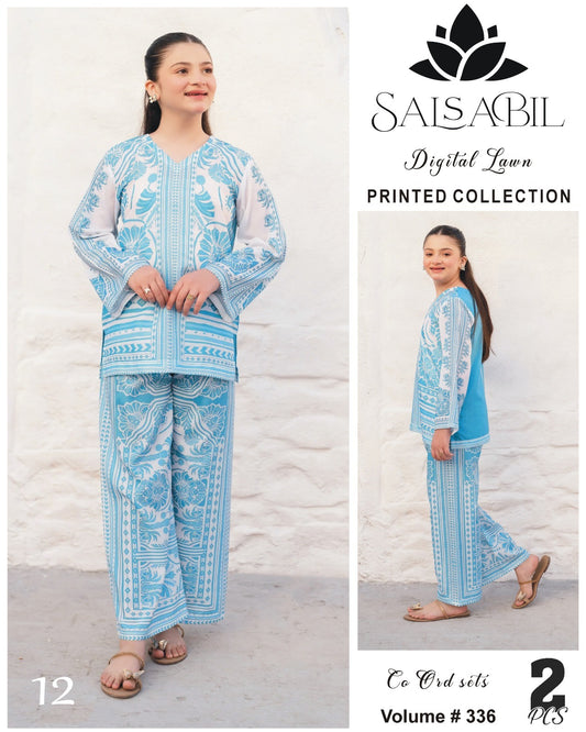 Salabil Digital Printed Cord Set 2Pc