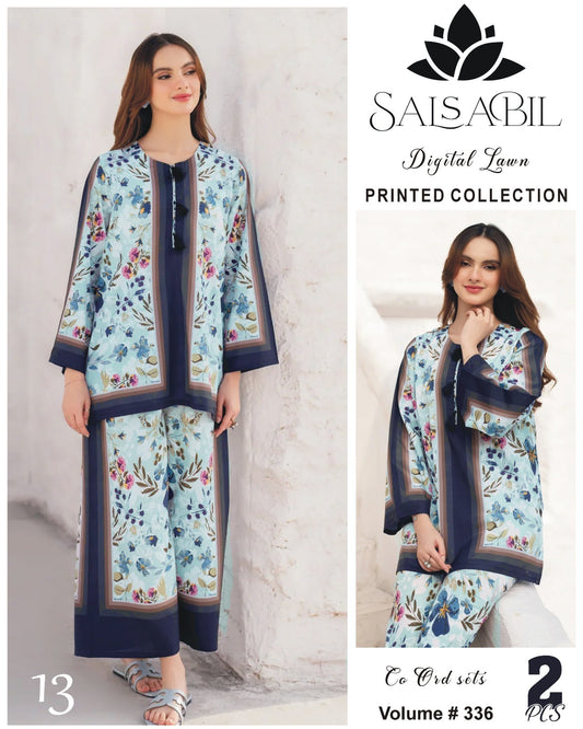 Salabil Digital Printed Cord Set 2Pc