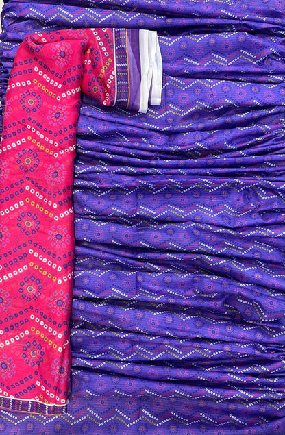 Original Bareeza 3Pc With Bamber Chiffon Dupatta