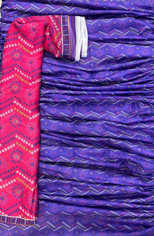 Original Bareeza 3Pc With Bamber Chiffon Dupatta