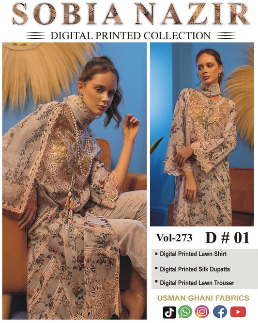 Sobia Nazir LAWN 3Pc Suit