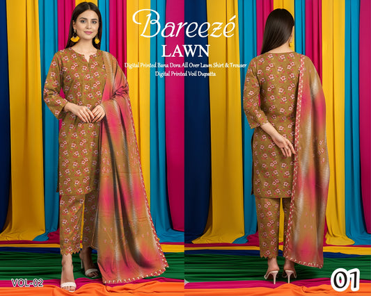Bareeze Classy Bana Dora Lawn 3PC