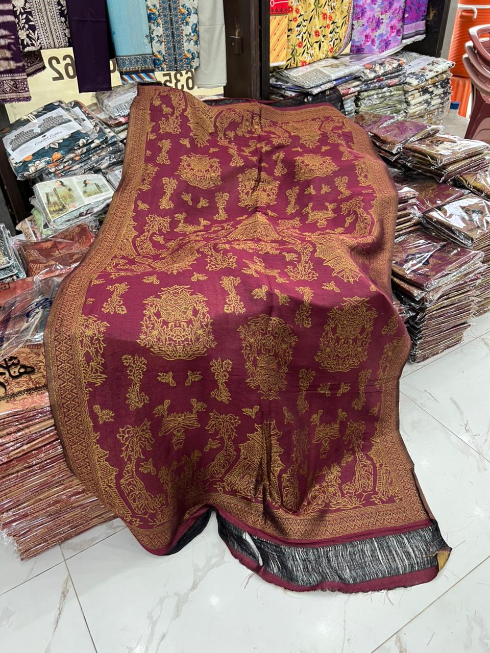 Winter Shawls Jacquard Banarasi