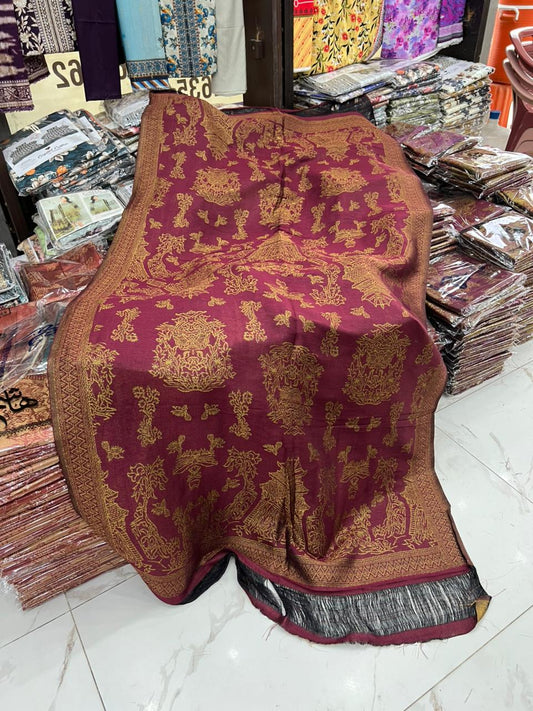 Winter Shawls Jacquard Banarasi