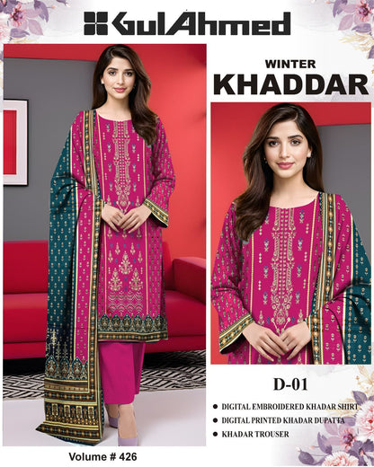 Winter Special Khaddar Emb 3PC | Mix Brand Selection