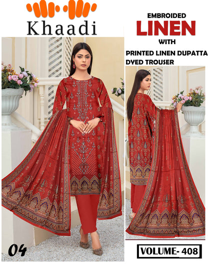 EMBROIDERED LINEN 3PC Multi Brands