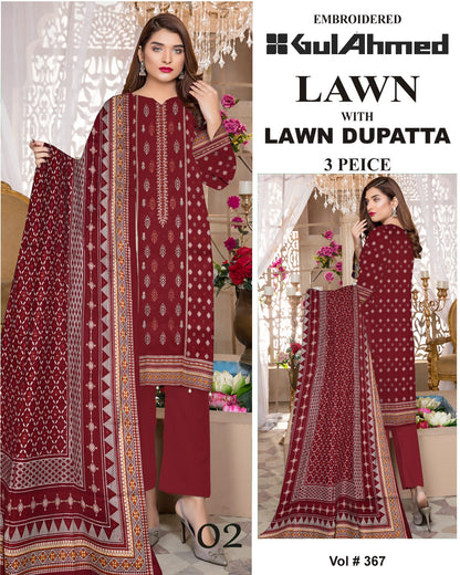 Mix Brands Lawn 3Pc Suit