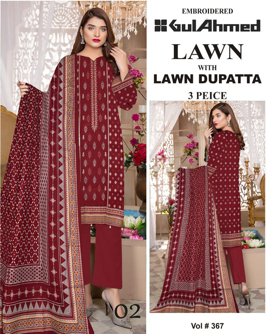 Mix Brands Lawn 3Pc Suit
