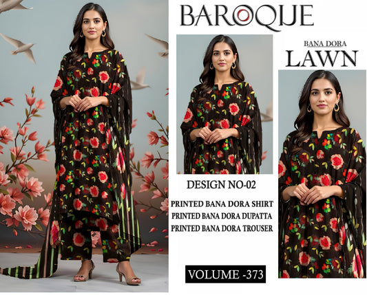 BAROQUE BANA DORA LAWN 3PC SUIT