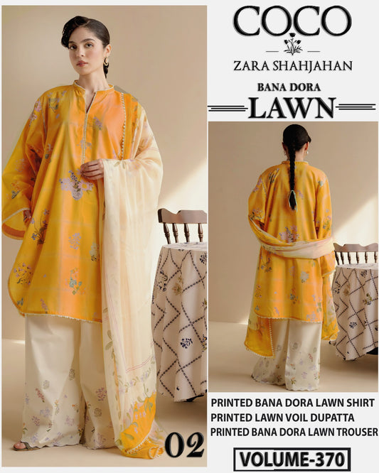 COCO ZARA SHAHJAHAN LAWN 3Pc