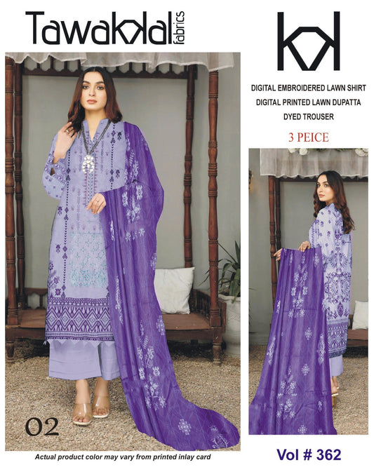 Tawakal Emb lawn 3pc Suit