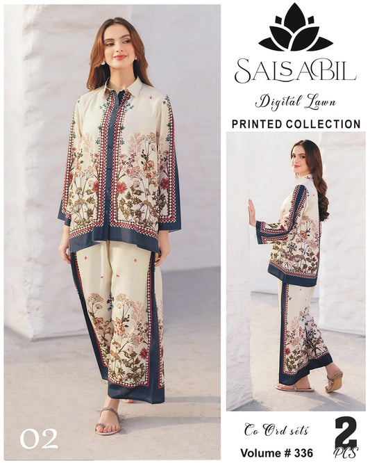Salabil Digital Printed Cord Set 2Pc