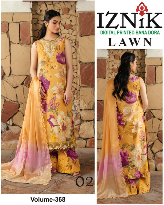 IZNIK BANA DORA LAWN 3pc Suit