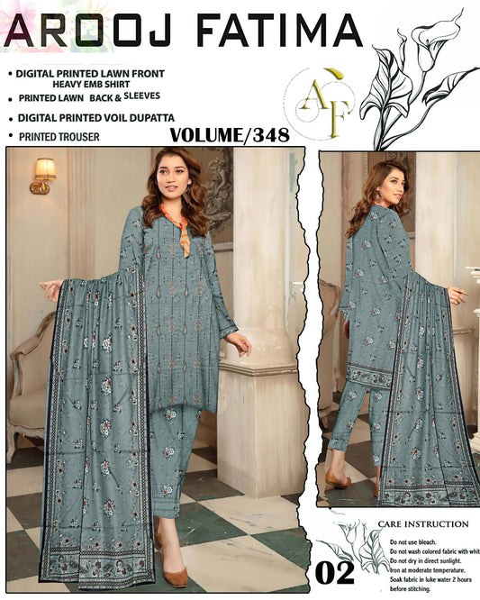 AROOJ FATIMA Original 3Pc Suit