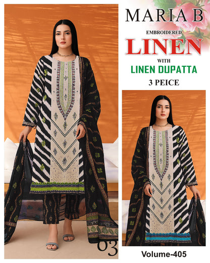 EMBROIDERED LINEN 3PC Multi Brands