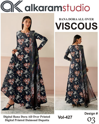 Alkaram Bana Dora Allover Viscose 3PC