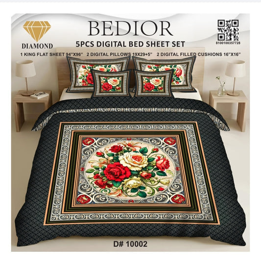 BEDIOR 5PCS DIGITAL BED SHEET SET 10002