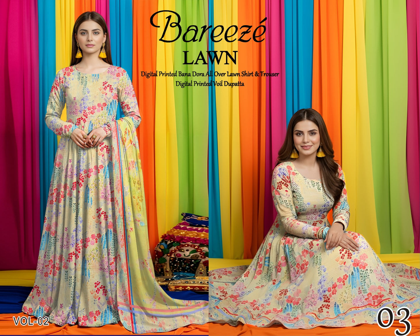 Bareeze Classy Bana Dora Lawn 3PC