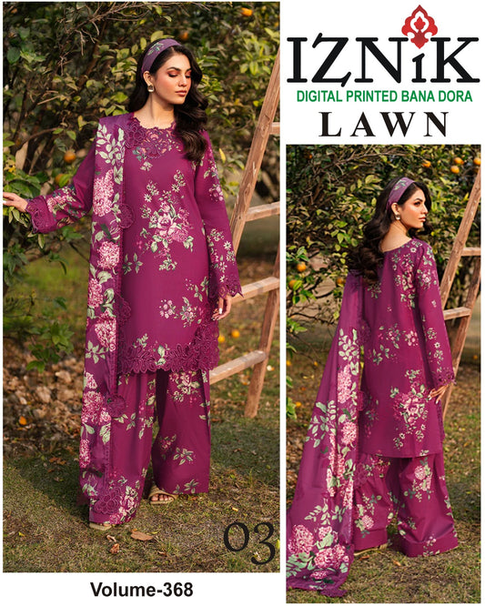 IZNIK BANA DORA LAWN 3pc Suit