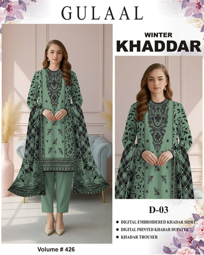 Winter Special Khaddar Emb 3PC | Mix Brand Selection
