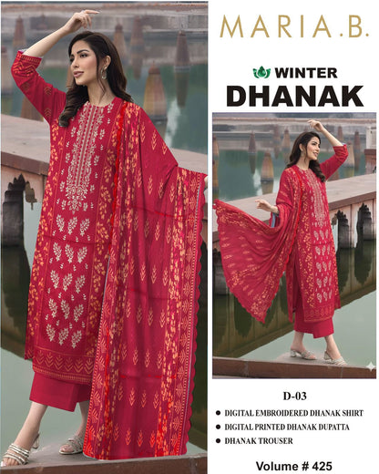 Winter Special Dhanak Emb 3PC | Mix Brand Selection