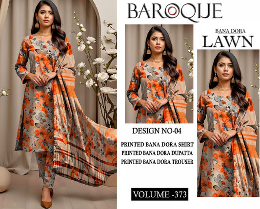 BAROQUE BANA DORA LAWN 3PC SUIT