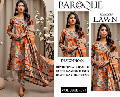 BAROQUE BANA DORA LAWN 3PC SUIT