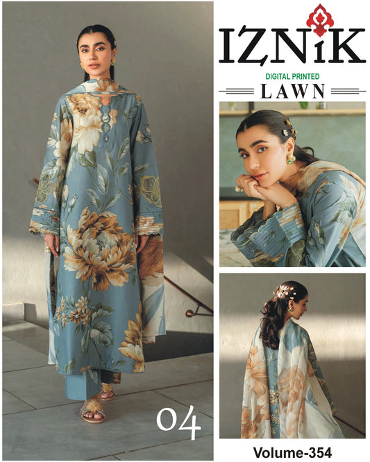 IZNIK TANA DORA LAWN 3PC