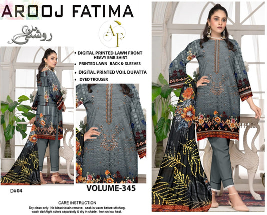 Roshni by Arooj Fatima Embroidered Original 3PC