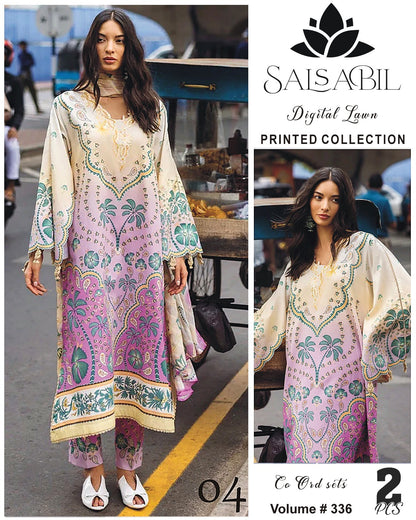 Salsabil Digital Printed Cord Set 2Pc