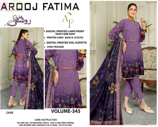 Roshni by Arooj Fatima Embroidered Original 3PC