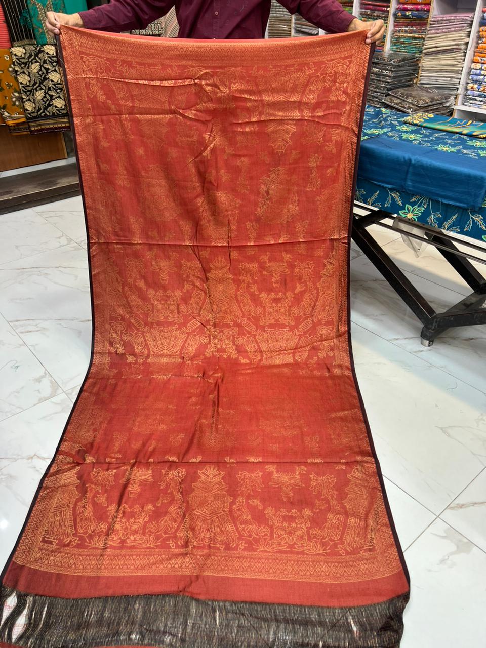 Winter Shawls Jacquard Banarasi