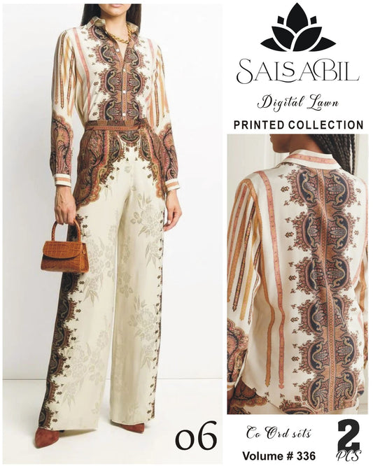 Salabil Digital Printed Cord Set 2Pc