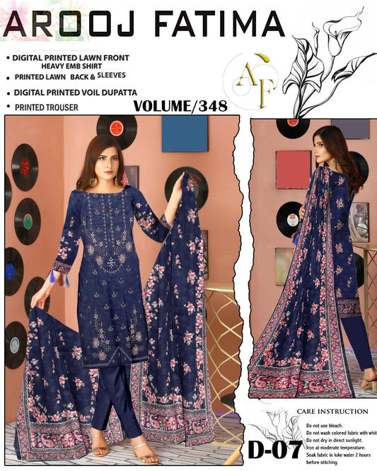 AROOJ FATIMA Original 3Pc Suit