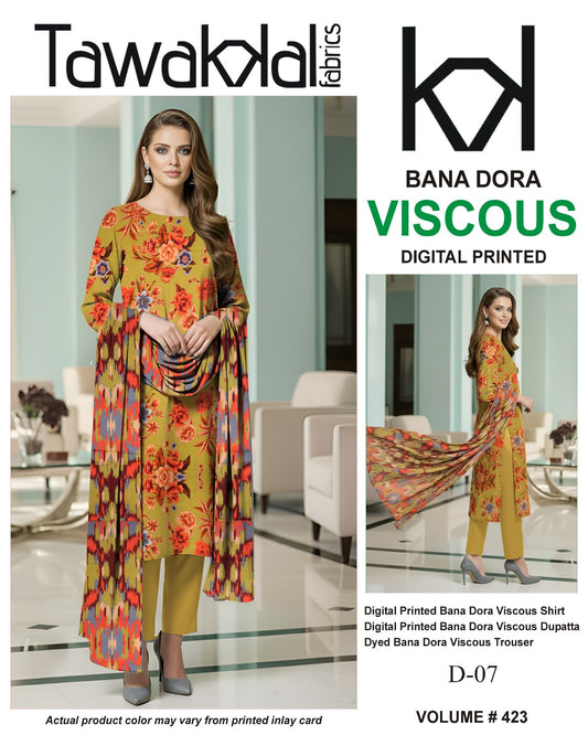 Tawakkal Bana Dora Viscose 3PC