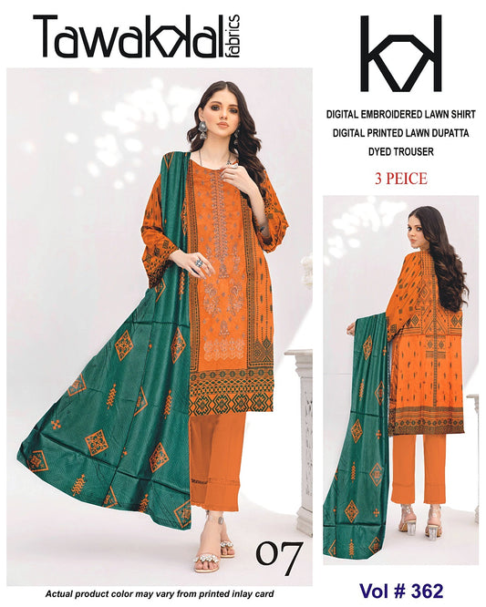 Tawakal Emb lawn 3pc Suit