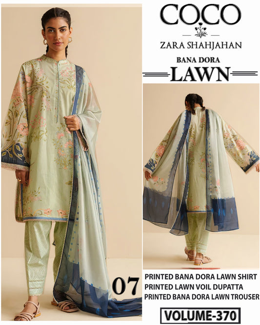COCO ZARA SHAHJAHAN LAWN 3Pc