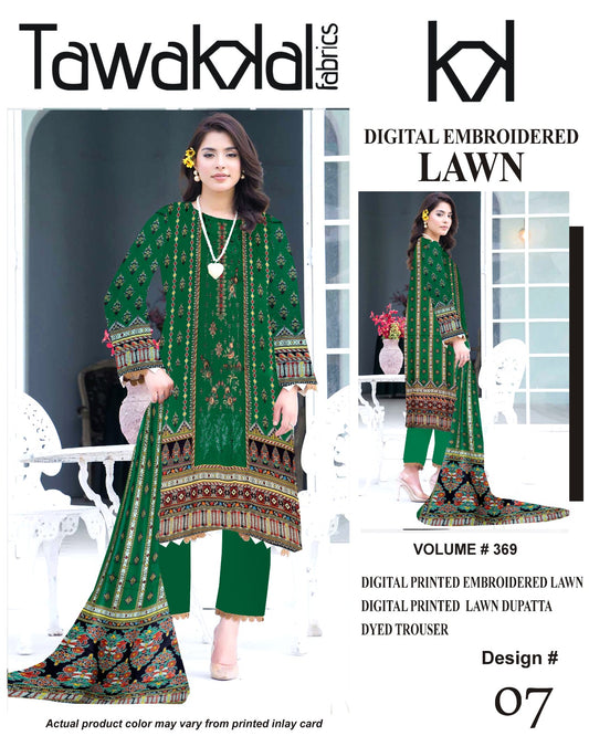TAWAKAL LAWN 3PC SUIT