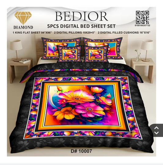 BEDIOR 5PCS DIGITAL BED SHEET SET 10007