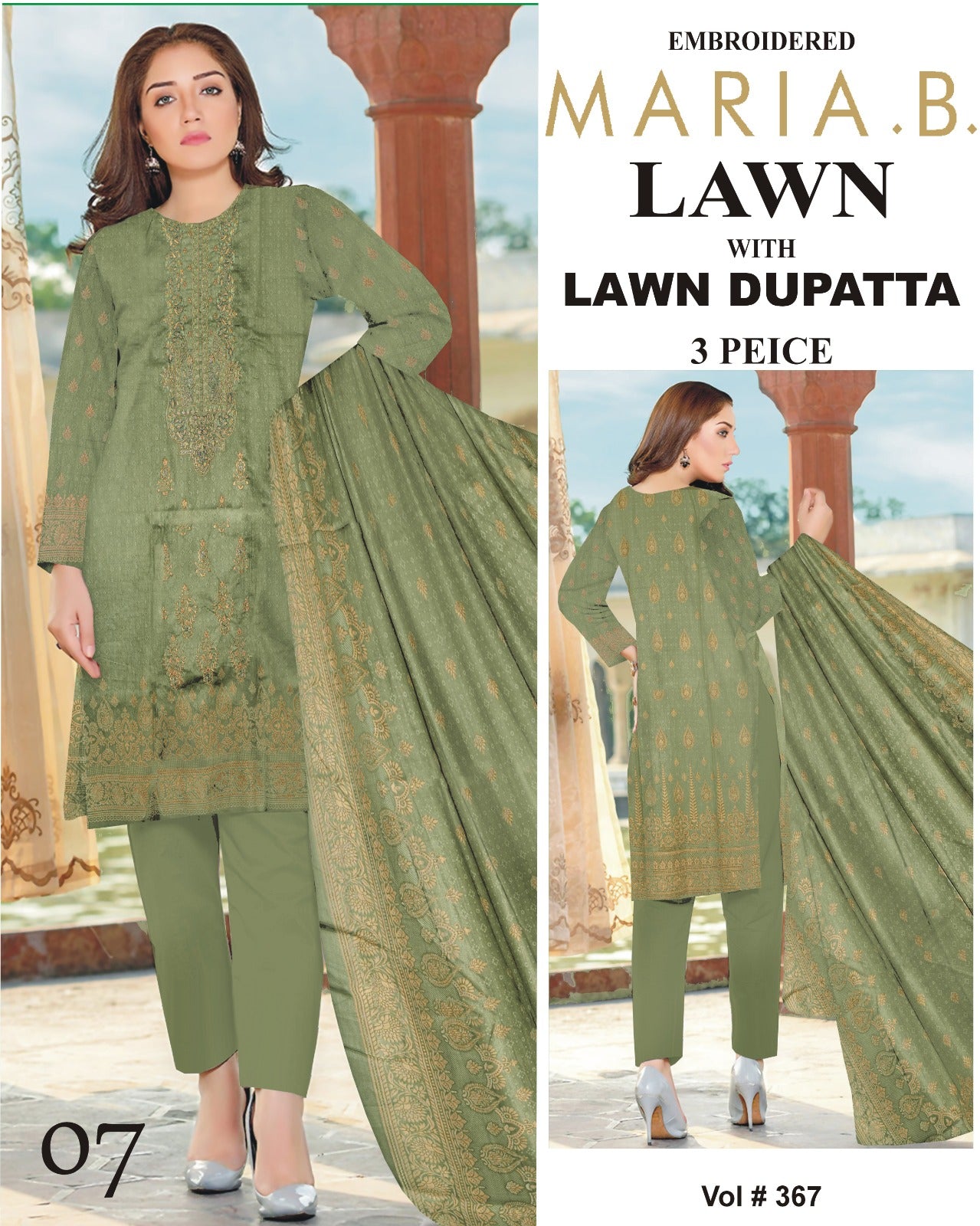 Mix Brands Lawn 3Pc Suit