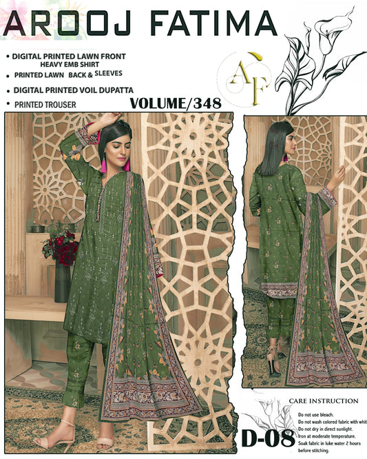 AROOJ FATIMA Original 3Pc Suit
