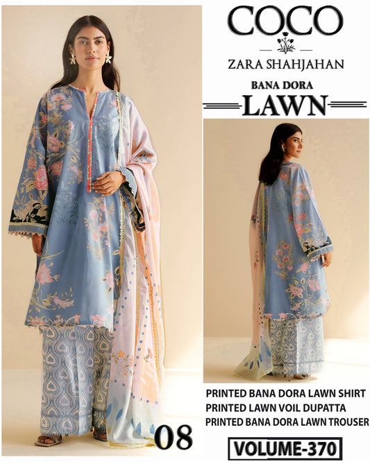 COCO ZARA SHAHJAHAN LAWN 3Pc