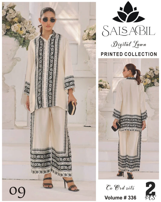 Salabil Digital Printed Cord Set 2Pc