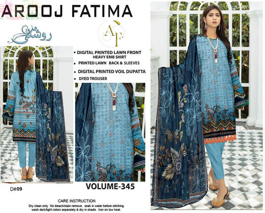Roshni by Arooj Fatima Embroidered Original 3PC