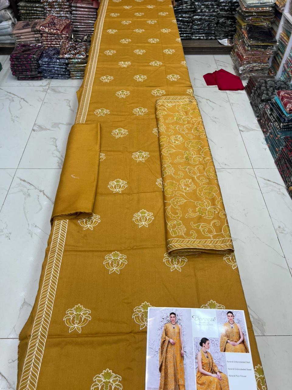 Bareeze With Embroidered Karandi Shawl – Winter Luxury Edit